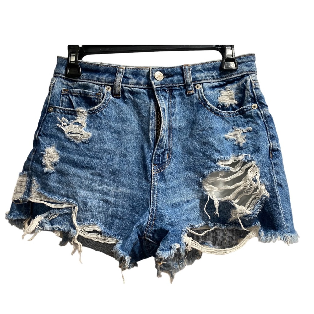 American Eagle Distressed Comfort Stretch Waistband Mom Shorts‎ sz. 2